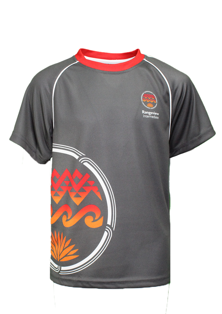 Rangeview Intermediate PE Tee Grey/Red/White